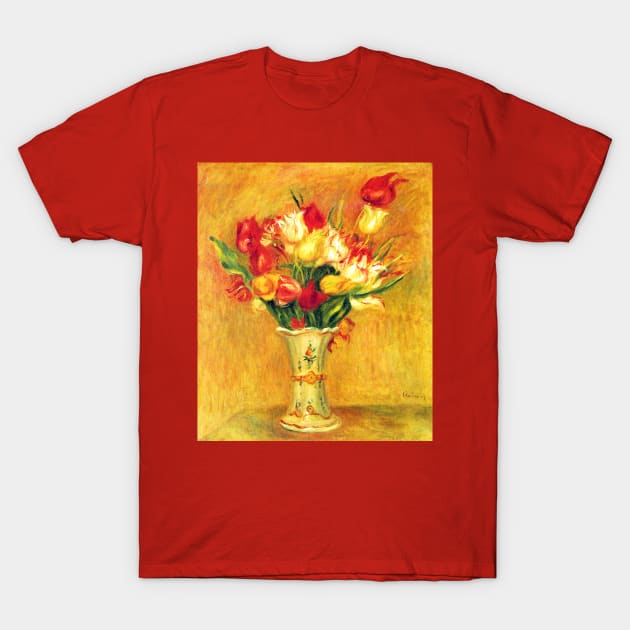 Tulips by Pierre Renoir T-Shirt by MasterpieceCafe